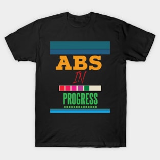 ABS In Progress Text Teal T-Shirt